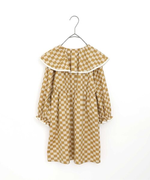 p.premier（ピードットプルミエ）の「イロチ買いしたい衿フリルのワンピース（ワンピース・キッズ・チャコール/イエロー/ブラウン/グリーン/ピンク/レッド・80/90/100/110/120/130/140）」の17枚目の写真