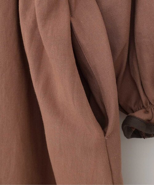 p.premier（ピードットプルミエ）の「イロチ買いしたい衿フリルのワンピース（ワンピース・キッズ・チャコール/イエロー/ブラウン/グリーン/ピンク/レッド・80/90/100/110/120/130/140）」の20枚目の写真