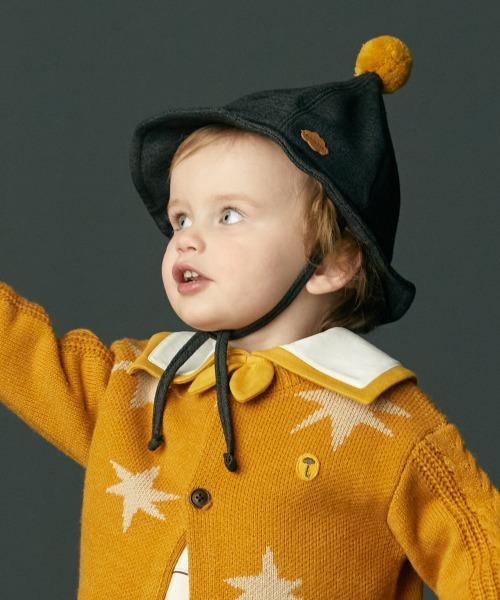 moimoln(モイモルン)の「オーズポンポン帽子(ハット・キッズ・ダークグレー・48cm/52cm/50cm/46cm)」の1枚目の写真