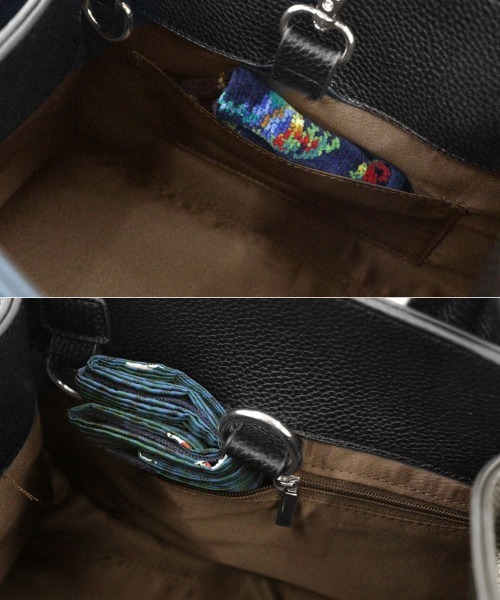 DONOBAN（ドノバン）の「ショルダー付きサイドベルトトートバッグ（トートバッグ・レディース・ブラック/ベージュ系その他・ONESIZE）」の5枚目の写真