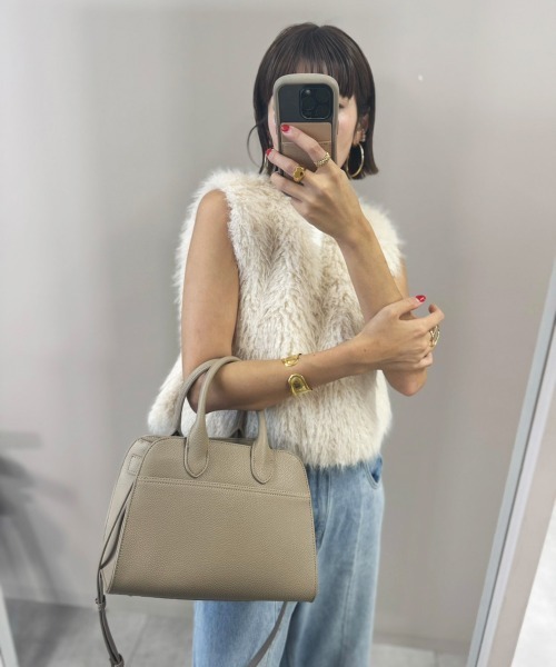 DONOBAN（ドノバン）の「ショルダー付きサイドベルトトートバッグ（トートバッグ・レディース・ブラック/ベージュ系その他・ONESIZE）」の14枚目の写真