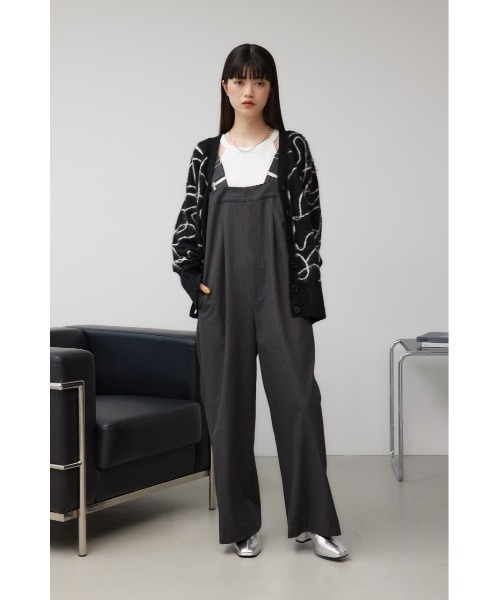 AZUL by moussy(アズールバイマウジー)の「ライン柄ニットカーディガン(カーディガン/ボレロ・レディース・ブラック系その他/グリーン系その他/グレー系その他・FREE)」の6枚目の写真