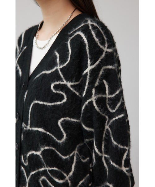 AZUL by moussy(アズールバイマウジー)の「ライン柄ニットカーディガン(カーディガン/ボレロ・レディース・ブラック系その他/グリーン系その他/グレー系その他・FREE)」の11枚目の写真