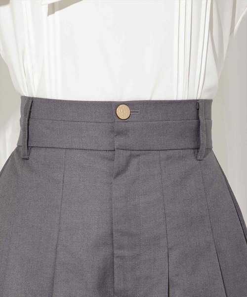 WILLSELECTION（ウィルセレクション）の「ダブルウエストプリーツスカショーパン（スカート・レディース・グレー/ブラック/ダークブラウン・FREE）」の10枚目の写真