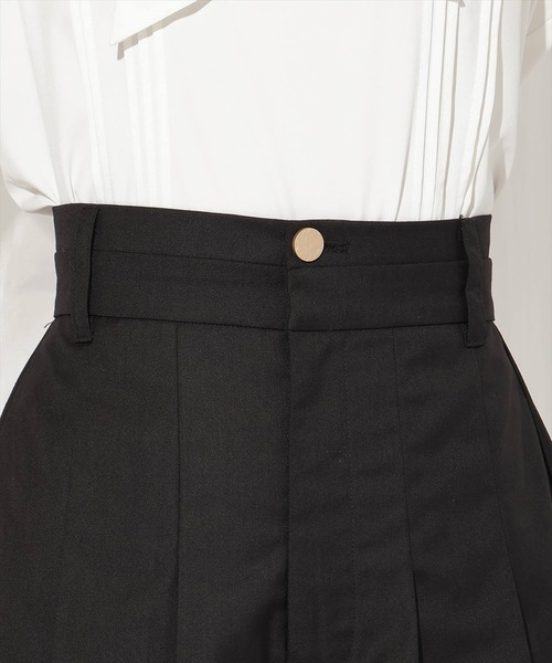 WILLSELECTION（ウィルセレクション）の「ダブルウエストプリーツスカショーパン（スカート・レディース・グレー/ブラック/ダークブラウン・FREE）」の13枚目の写真