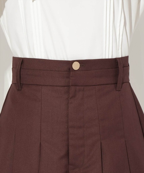 WILLSELECTION（ウィルセレクション）の「ダブルウエストプリーツスカショーパン（スカート・レディース・グレー/ブラック/ダークブラウン・FREE）」の7枚目の写真