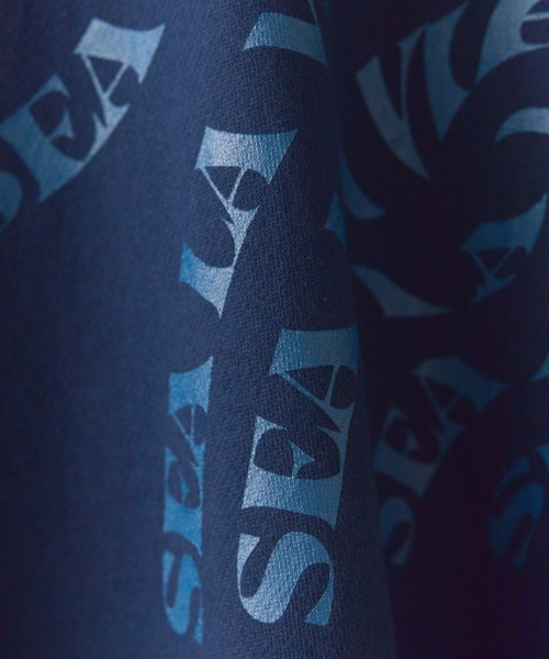 ROOPTOKYO（ループトウキョウ）の「【SEA LA VIEW / シーラビユウ】オーバーサイズ 英字ロゴプリントスウェット 裏毛 ユニセックス オーバーサイズ（スウェット・レディース・ホワイト/ネイビー/サックスブルー・L/M）」の7枚目の写真