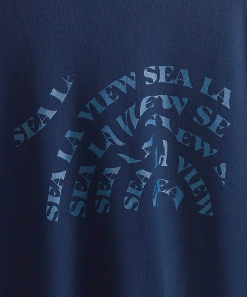 ROOPTOKYO（ループトウキョウ）の「【SEA LA VIEW / シーラビユウ】オーバーサイズ 英字ロゴプリントスウェット 裏毛 ユニセックス オーバーサイズ（スウェット・レディース・ホワイト/ネイビー/サックスブルー・L/M）」の6枚目の写真