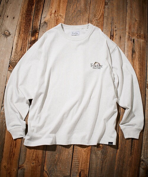 Foxfire（フォックスファイヤー）の「Foxfire/フォックスファイヤー 別注 Foxfire プリントクルーネック ロングスリーブTシャツ/カタログトラウト/バックプリント/リラックスフィット/10.5オンス（Tシャツ/カットソー・メンズ・ホワイト/チャコール/アッシュグレー・LARGE/MEDIUM）」の12枚目の写真