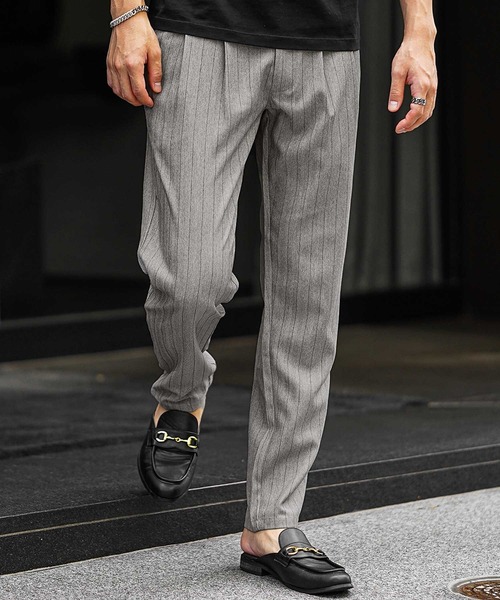 SOMEDIFF（サムディフ）の「テーパードスラックス メンズ セットアップ対応 春服（スラックス・メンズ・ベージュ/ネイビー/グレー・M/XL/L）」の2枚目の写真