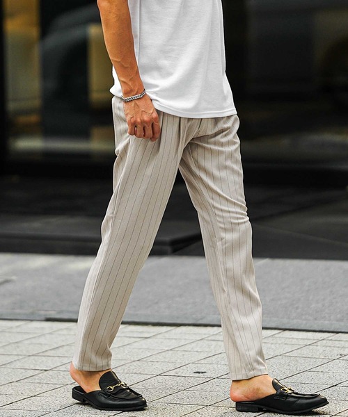 SOMEDIFF（サムディフ）の「テーパードスラックス メンズ セットアップ対応 春服（スラックス・メンズ・ベージュ/ネイビー/グレー・M/XL/L）」の10枚目の写真