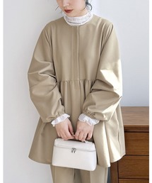 reca（レカ）の「ペプラムギャザーノーカラージャケット（スーツジャケット）」