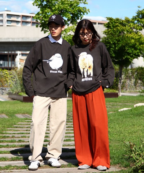 ZIP FIVE(ジップファイブ)の「【ZIP FIVE】 天竺 ホワイト アニマル プリント 刺繍 ロングスリーブ Tシャツ / 猫 / 長袖 / ロンT(Tシャツ/カットソー・レディース・グレー系2/グレー系3/グレー系/チャコール/グレー系1・MEDIUM/LARGE/X-LARGE)」の13枚目の写真