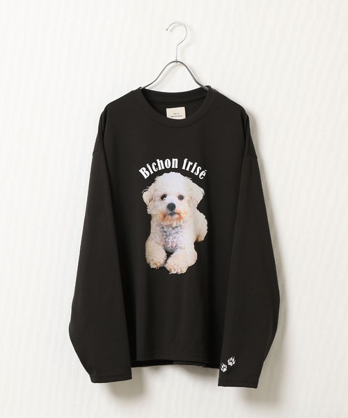 ZIP FIVE(ジップファイブ)の「【ZIP FIVE】 天竺 ホワイト アニマル プリント 刺繍 ロングスリーブ Tシャツ / 猫 / 長袖 / ロンT(Tシャツ/カットソー・レディース・グレー系2/グレー系3/グレー系/チャコール/グレー系1・MEDIUM/LARGE/X-LARGE)」の15枚目の写真