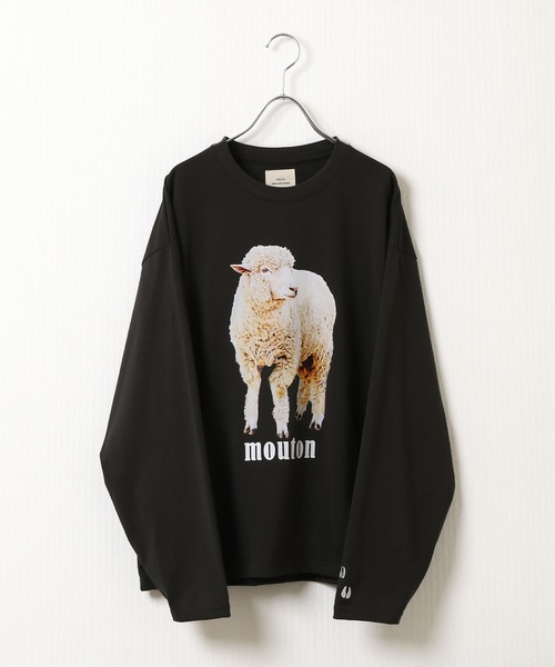 ZIP FIVE(ジップファイブ)の「【ZIP FIVE】 天竺 ホワイト アニマル プリント 刺繍 ロングスリーブ Tシャツ / 猫 / 長袖 / ロンT(Tシャツ/カットソー・レディース・グレー系2/グレー系3/グレー系/チャコール/グレー系1・MEDIUM/LARGE/X-LARGE)」の16枚目の写真