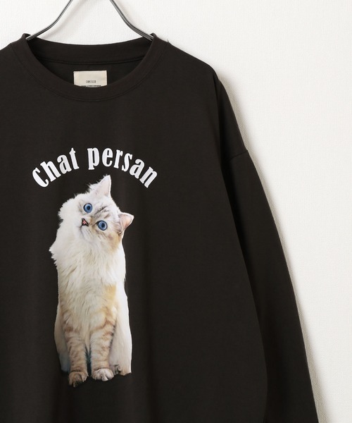 ZIP FIVE(ジップファイブ)の「【ZIP FIVE】 天竺 ホワイト アニマル プリント 刺繍 ロングスリーブ Tシャツ / 猫 / 長袖 / ロンT(Tシャツ/カットソー・レディース・グレー系2/グレー系3/グレー系/チャコール/グレー系1・MEDIUM/LARGE/X-LARGE)」の19枚目の写真