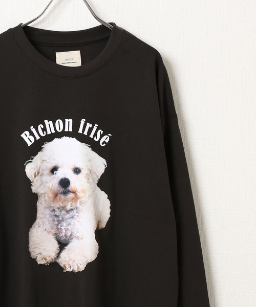 ZIP FIVE(ジップファイブ)の「【ZIP FIVE】 天竺 ホワイト アニマル プリント 刺繍 ロングスリーブ Tシャツ / 猫 / 長袖 / ロンT(Tシャツ/カットソー・レディース・グレー系2/グレー系3/グレー系/チャコール/グレー系1・MEDIUM/LARGE/X-LARGE)」の20枚目の写真