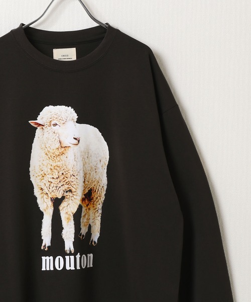 ZIP FIVE(ジップファイブ)の「【ZIP FIVE】 天竺 ホワイト アニマル プリント 刺繍 ロングスリーブ Tシャツ / 猫 / 長袖 / ロンT(Tシャツ/カットソー・レディース・グレー系2/グレー系3/グレー系/チャコール/グレー系1・MEDIUM/LARGE/X-LARGE)」の21枚目の写真