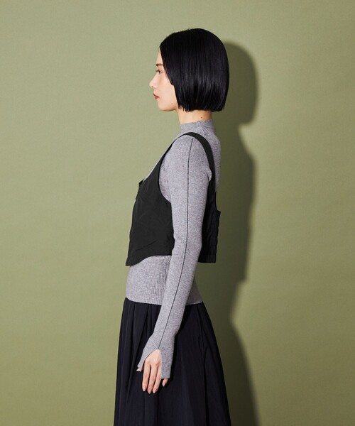 cyne ビスチェ 黒 CITEN（シテン）の「＜CITEN＞ジップビスチェ（ベスト）」 - WEAR