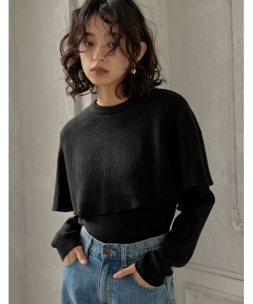 ケープニットトップス（ニット/セーター）｜Re:EDIT（リエディ）の