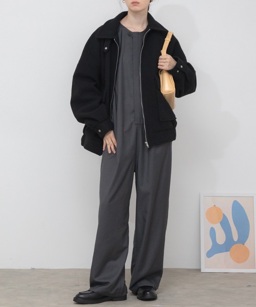 セール】【original】フロントジップオールインワン / ジャンプスーツ