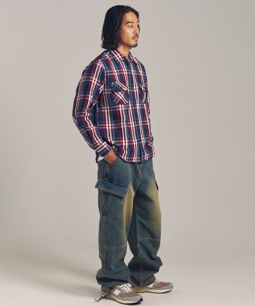 JACKROSE（ジャックローズ）の「JE HEAVY FLANNEL CHECK WORK SHIRTS（シャツ/ブラウス・メンズ・レンガ/サックスブルー/ホワイト/アイボリー/オレンジ/ネイビー・XL/L/M）」の13枚目の写真