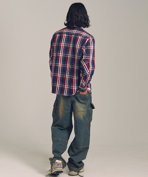 JACKROSE（ジャックローズ）の「JE HEAVY FLANNEL CHECK WORK SHIRTS（シャツ/ブラウス・メンズ・レンガ/サックスブルー/ホワイト/アイボリー/オレンジ/ネイビー・XL/L/M）」の16枚目の写真