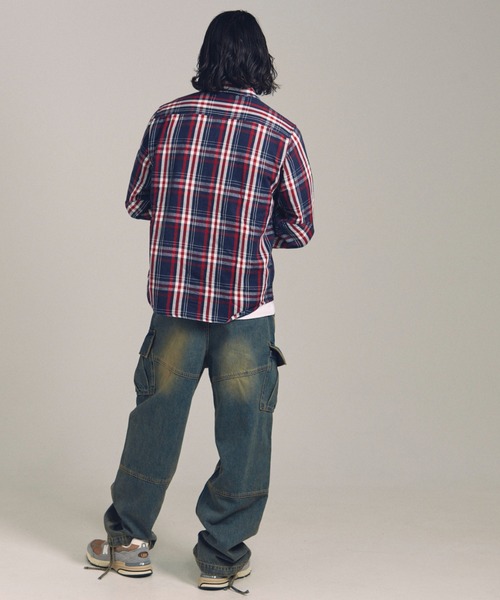 JACKROSE（ジャックローズ）の「JE HEAVY FLANNEL CHECK WORK SHIRTS（シャツ/ブラウス・メンズ・レンガ/サックスブルー/ホワイト/アイボリー/オレンジ/ネイビー・XL/L/M）」の17枚目の写真