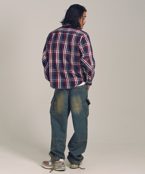 JACKROSE（ジャックローズ）の「JE HEAVY FLANNEL CHECK WORK SHIRTS（シャツ/ブラウス・メンズ・レンガ/サックスブルー/ホワイト/アイボリー/オレンジ/ネイビー・XL/L/M）」の18枚目の写真