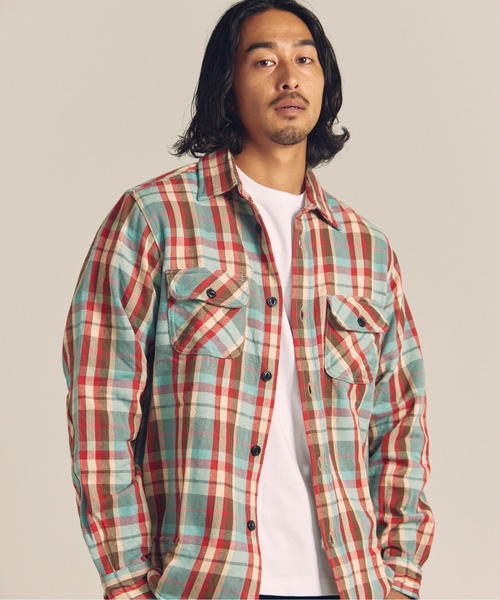 JACKROSE（ジャックローズ）の「JE HEAVY FLANNEL CHECK WORK SHIRTS（シャツ/ブラウス・メンズ・レンガ/サックスブルー/ホワイト/アイボリー/オレンジ/ネイビー・XL/L/M）」の21枚目の写真