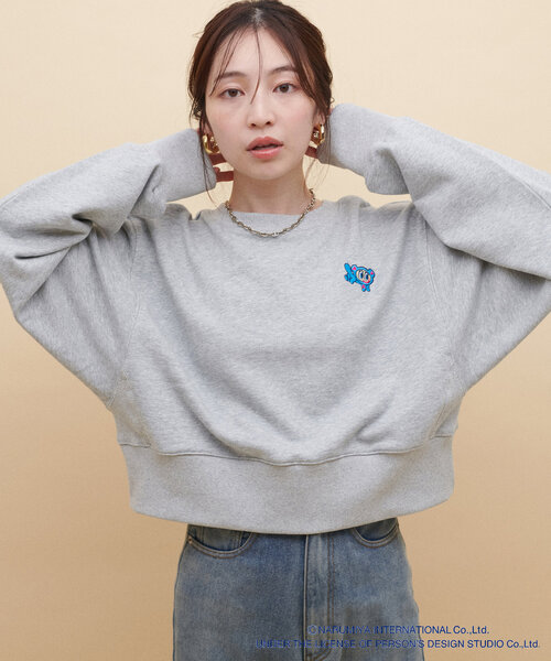 natural couture（ナチュラルクチュール）の「ANGEL BLUE×natural couture クロップド刺繍プルオーバー（Tシャツ/カットソー・レディース・サックスブルー/オフホワイト/グレー・FREE）」の18枚目の写真