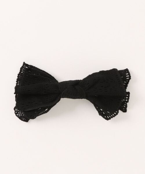 LOWRYS FARM（ローリーズファーム）の「レースリボンバレッタ　 213846（バレッタ/ヘアクリップ・レディース・アイボリー/ブラック・FREE）」の2枚目の写真