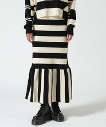 AULA AILA | AULA AILA/アウラアイラ/BORDER PEPLUM SKIRT(スカート)