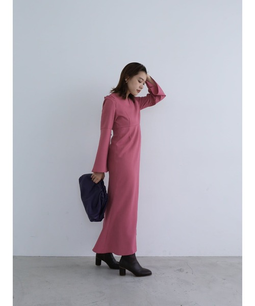 Katrin TOKYO（カトリーントーキョー）の「frill detail bell sleeve slit onepiece（ワンピース・レディース・ローズ・S-Short）」の6枚目の写真