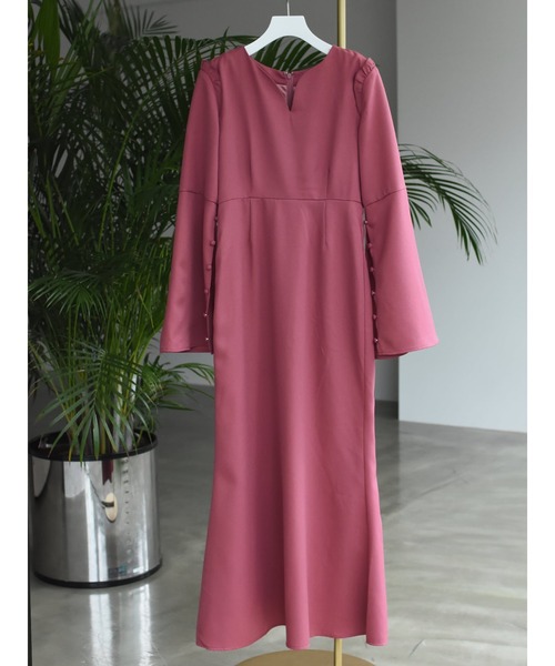 Katrin TOKYO（カトリーントーキョー）の「frill detail bell sleeve slit onepiece（ワンピース・レディース・ローズ・S-Short）」の9枚目の写真
