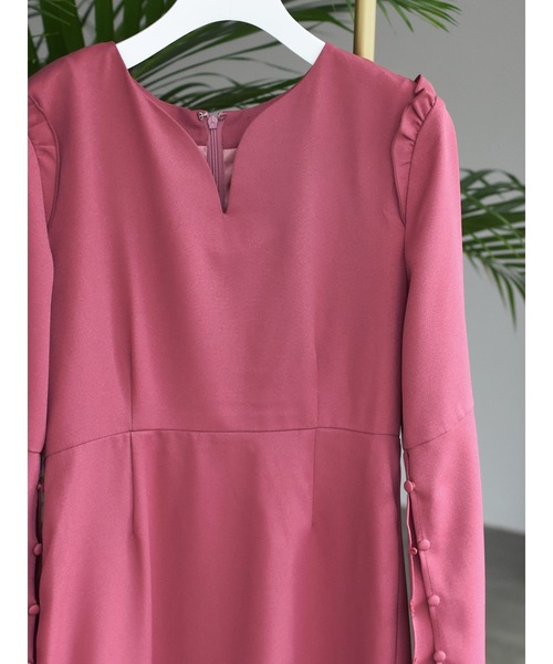 Katrin TOKYO（カトリーントーキョー）の「frill detail bell sleeve slit onepiece（ワンピース・レディース・ローズ・S-Short）」の10枚目の写真