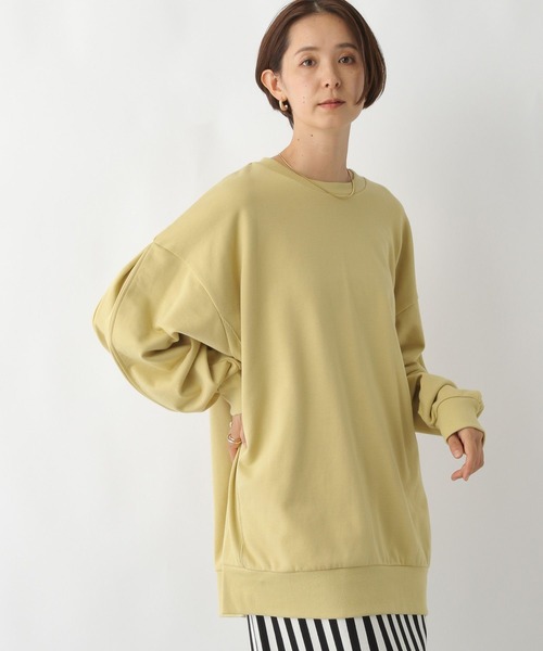LEPSIM(レプシィム)の「袖タックチュニックワンピース 152931(チュニック・レディース・チャコールグレー/ブラック/イエロー/オフホワイト・FREE)」の4枚目の写真