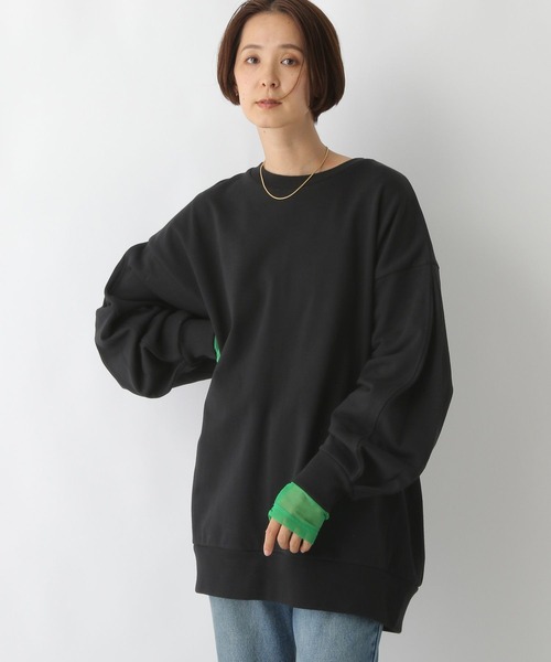 LEPSIM(レプシィム)の「袖タックチュニックワンピース 152931(チュニック・レディース・チャコールグレー/ブラック/イエロー/オフホワイト・FREE)」の3枚目の写真