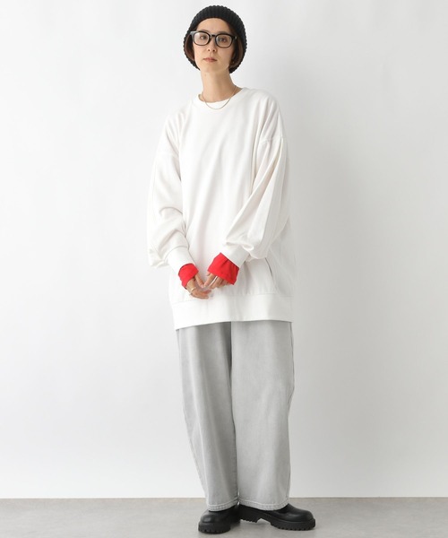 LEPSIM(レプシィム)の「袖タックチュニックワンピース 152931(チュニック・レディース・チャコールグレー/ブラック/イエロー/オフホワイト・FREE)」の9枚目の写真