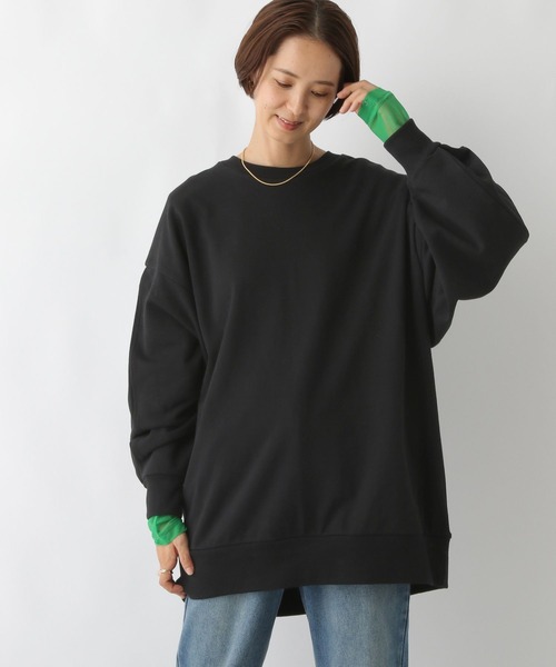 LEPSIM(レプシィム)の「袖タックチュニックワンピース 152931(チュニック・レディース・チャコールグレー/ブラック/イエロー/オフホワイト・FREE)」の8枚目の写真