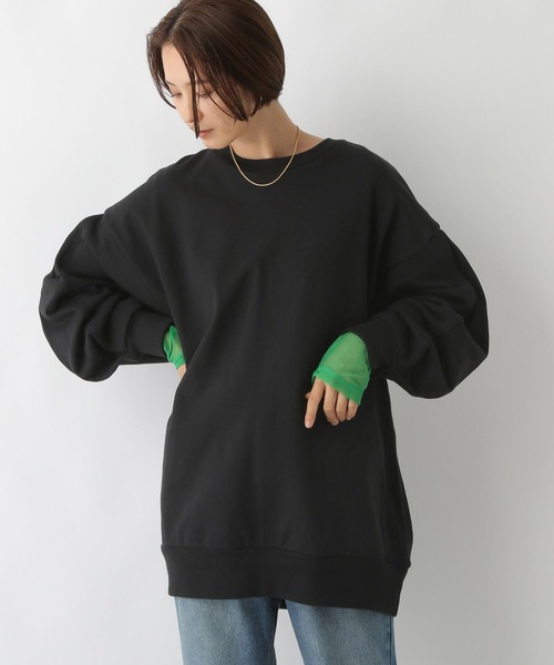 LEPSIM(レプシィム)の「袖タックチュニックワンピース 152931(チュニック・レディース・チャコールグレー/ブラック/イエロー/オフホワイト・FREE)」の7枚目の写真