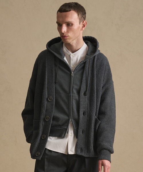 PUBLIC TOKYO ループパイルビッグカーデ　DARK GREY サイズ1 ループパイルビッグカーデ（カーディガン/ボレロ）｜PUBLIC