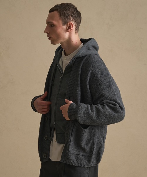 PUBLIC TOKYO ループパイルビッグカーデ　DARK GREY サイズ1 PUBLIC TOKYO ループパイルビッグカーデ DARK GREY サイズ1