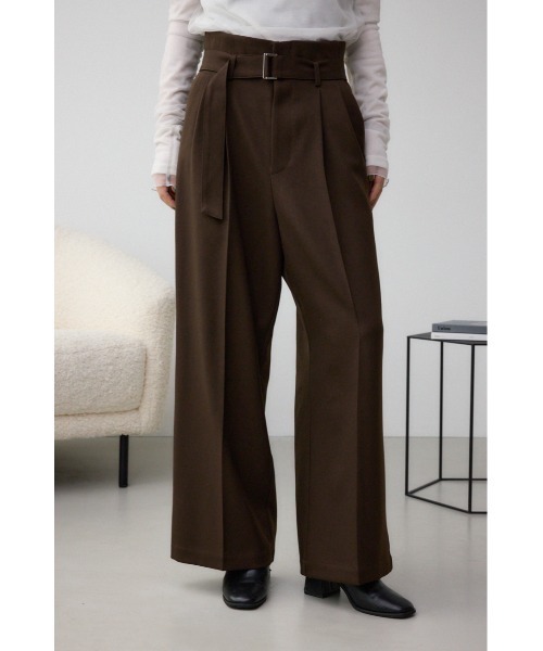 【セール】ベルトタックワイドパンツ（スラックス）｜AZUL BY MOUSSY（アズールバイマウジー）