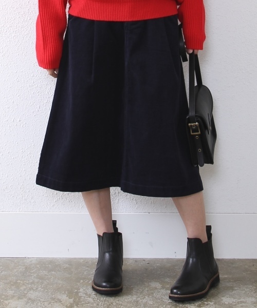 coen（コーエン）の「コーデュロイロングスカート（スカート・レディース・ネイビー/ダークブラウン/ベージュ・LARGE/MEDIUM）」の3枚目の写真
