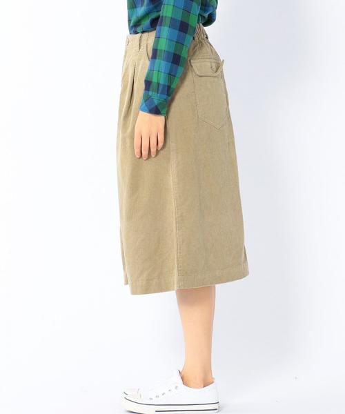 coen（コーエン）の「コーデュロイロングスカート（スカート・レディース・ネイビー/ダークブラウン/ベージュ・LARGE/MEDIUM）」の6枚目の写真