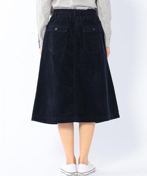 coen（コーエン）の「コーデュロイロングスカート（スカート・レディース・ネイビー/ダークブラウン/ベージュ・LARGE/MEDIUM）」の9枚目の写真