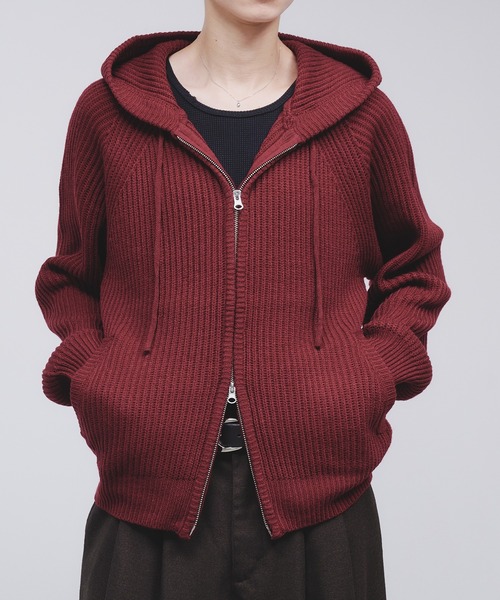 トップス Stone  double zip sweater SUPPLIER(サプライヤー) - 2-Tone Rhinestone Cross Zip Hoodie 2