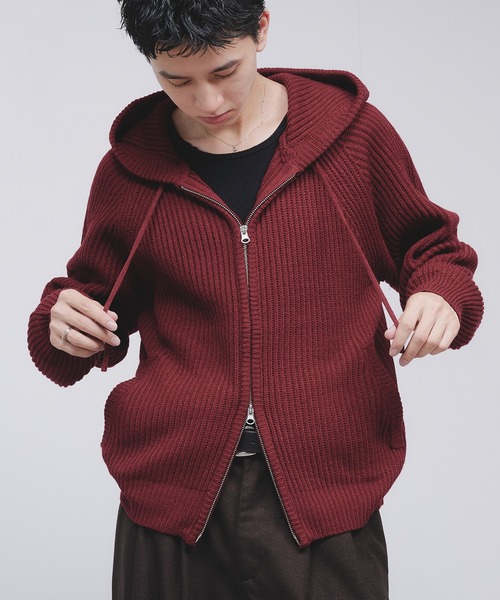 Adoon plain（アドーンプレーン）の「【NEW COLOR】 DOUBLE ZIP KNIT