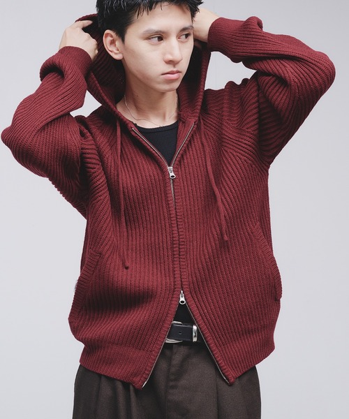 Adoon plain（アドーンプレーン）の「【NEW COLOR】 DOUBLE ZIP KNIT